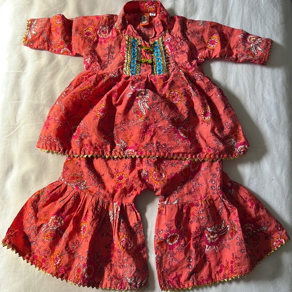 Baby girl lehenga gharara sharara dress 6-12 month
